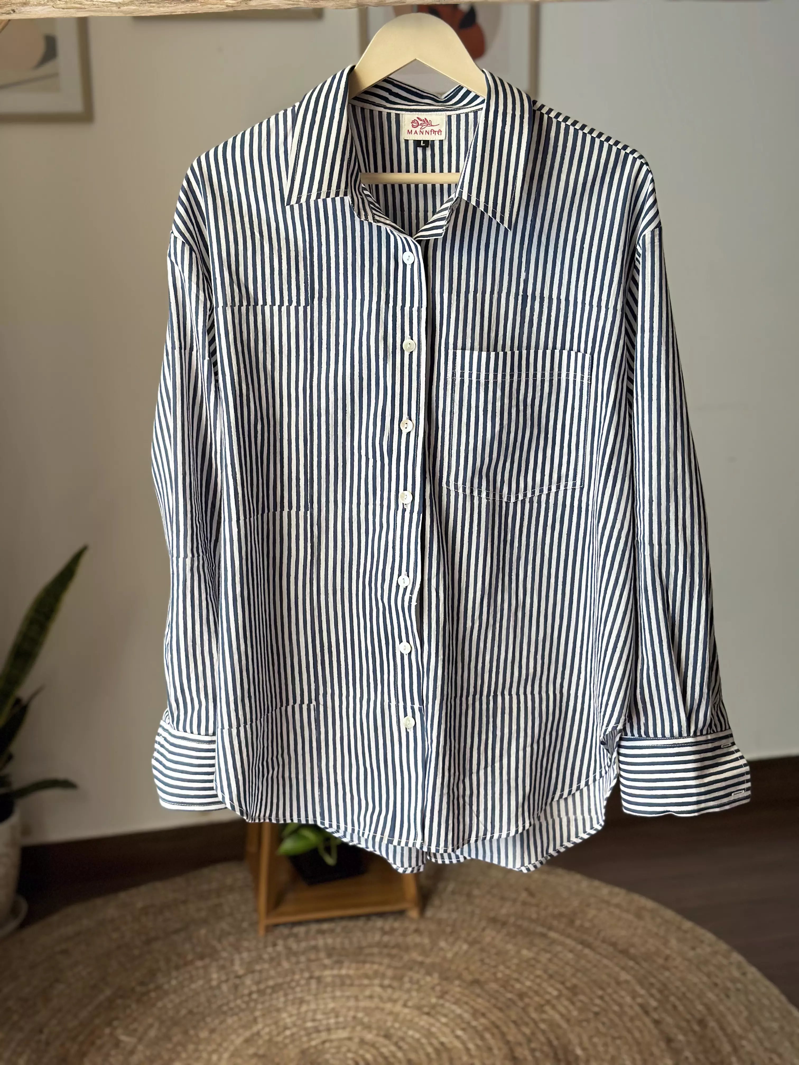 Mono Blue Stripes Shirts