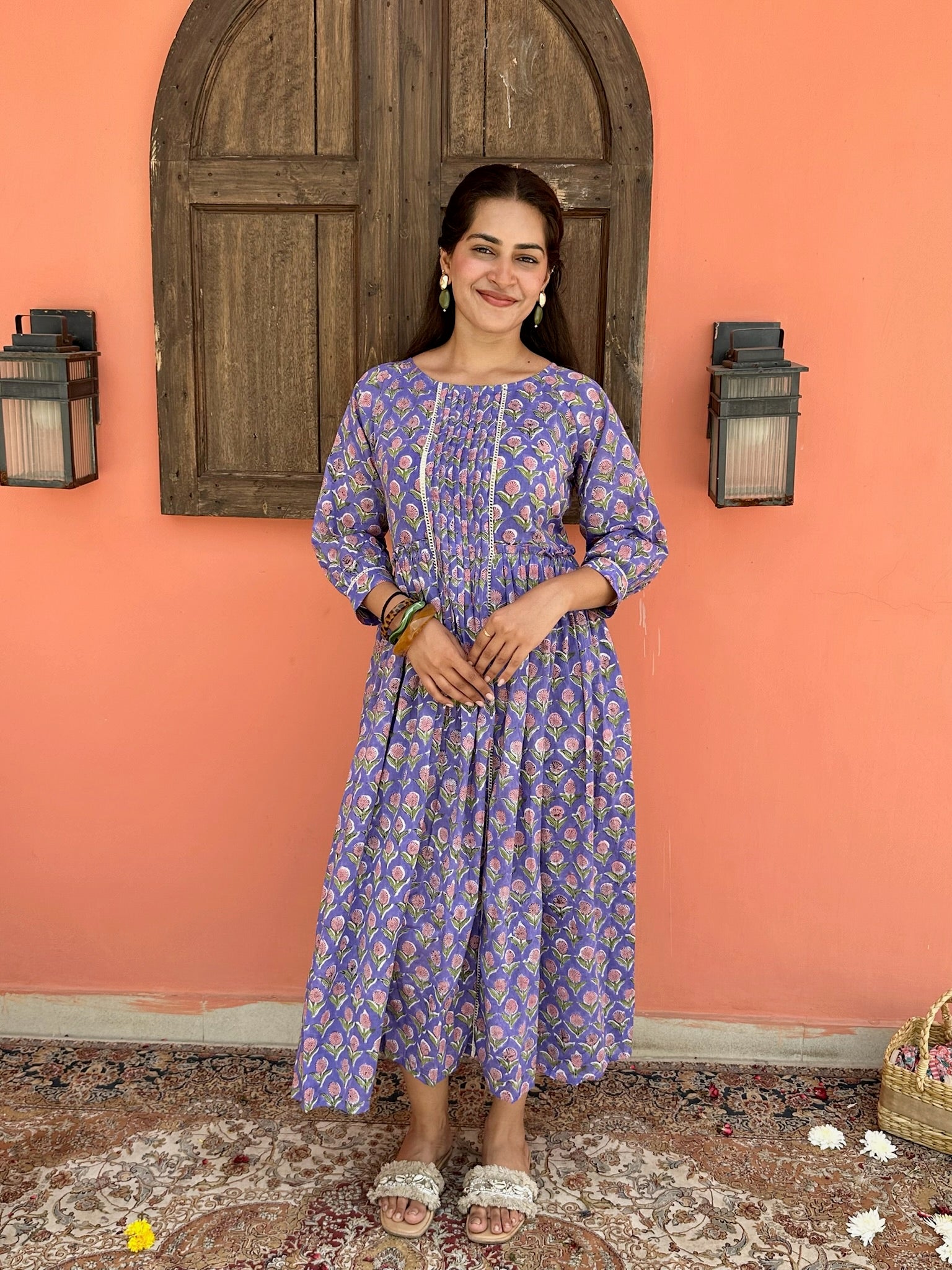 Imperial Mulberry Mulmul Maxi Dress