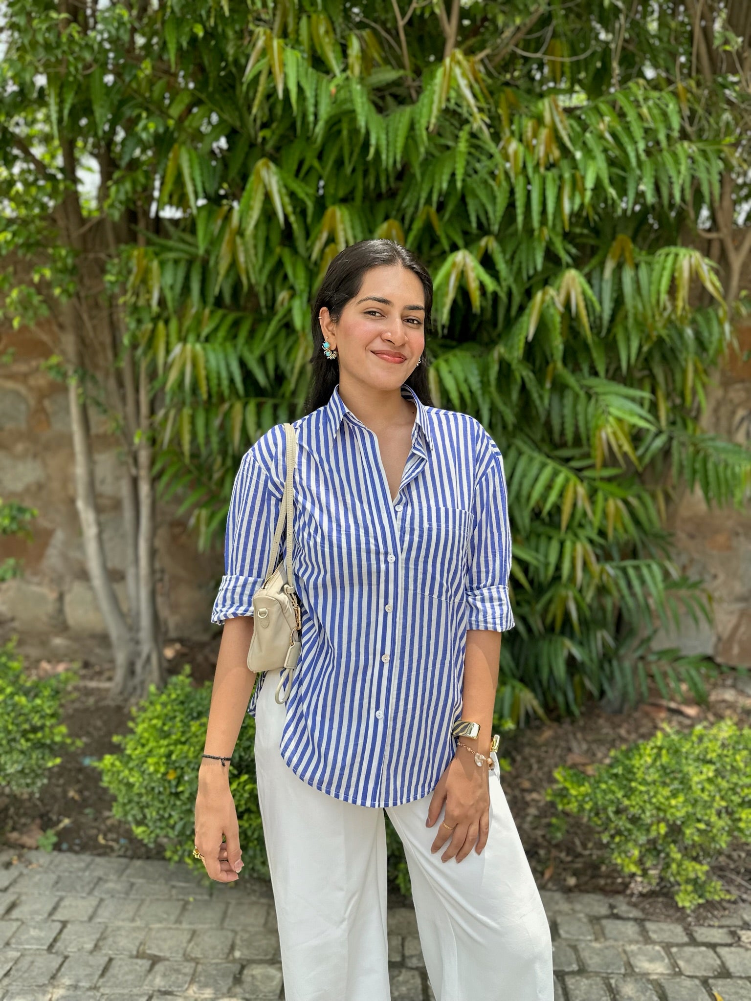 mono neel striped shirt