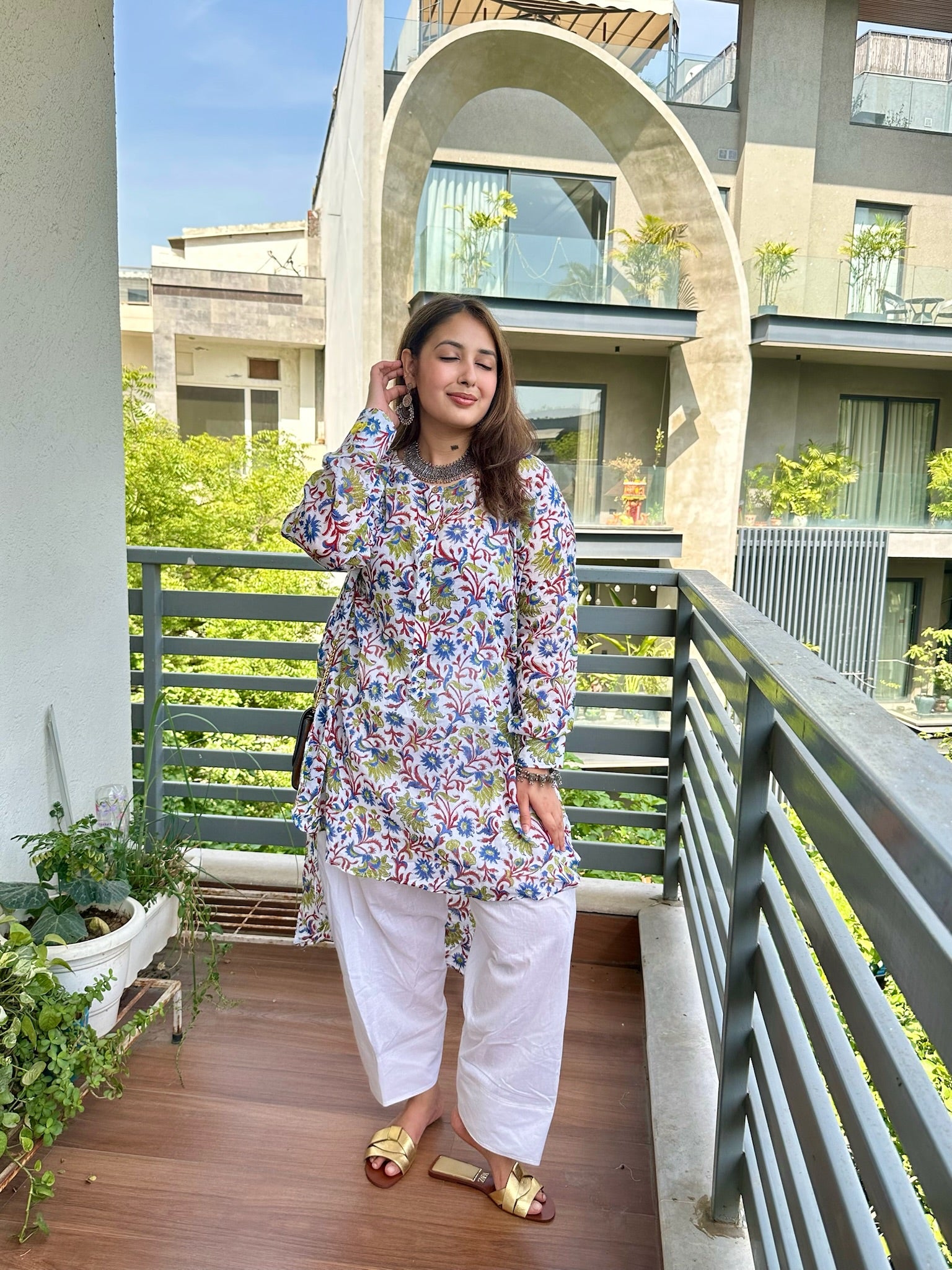 Neel Gulzar Mulmul Co-ord Set