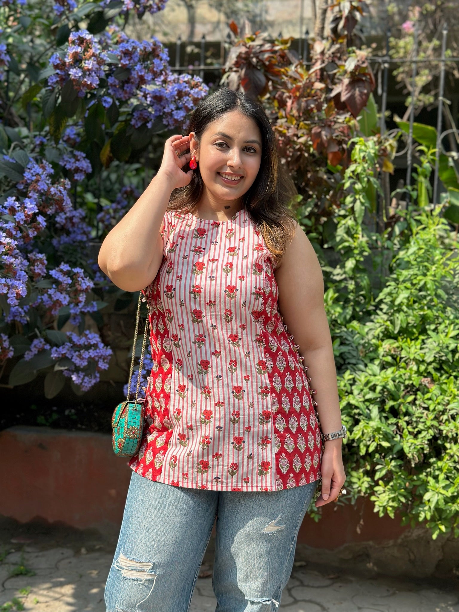 Paprika Halter Short Kurti