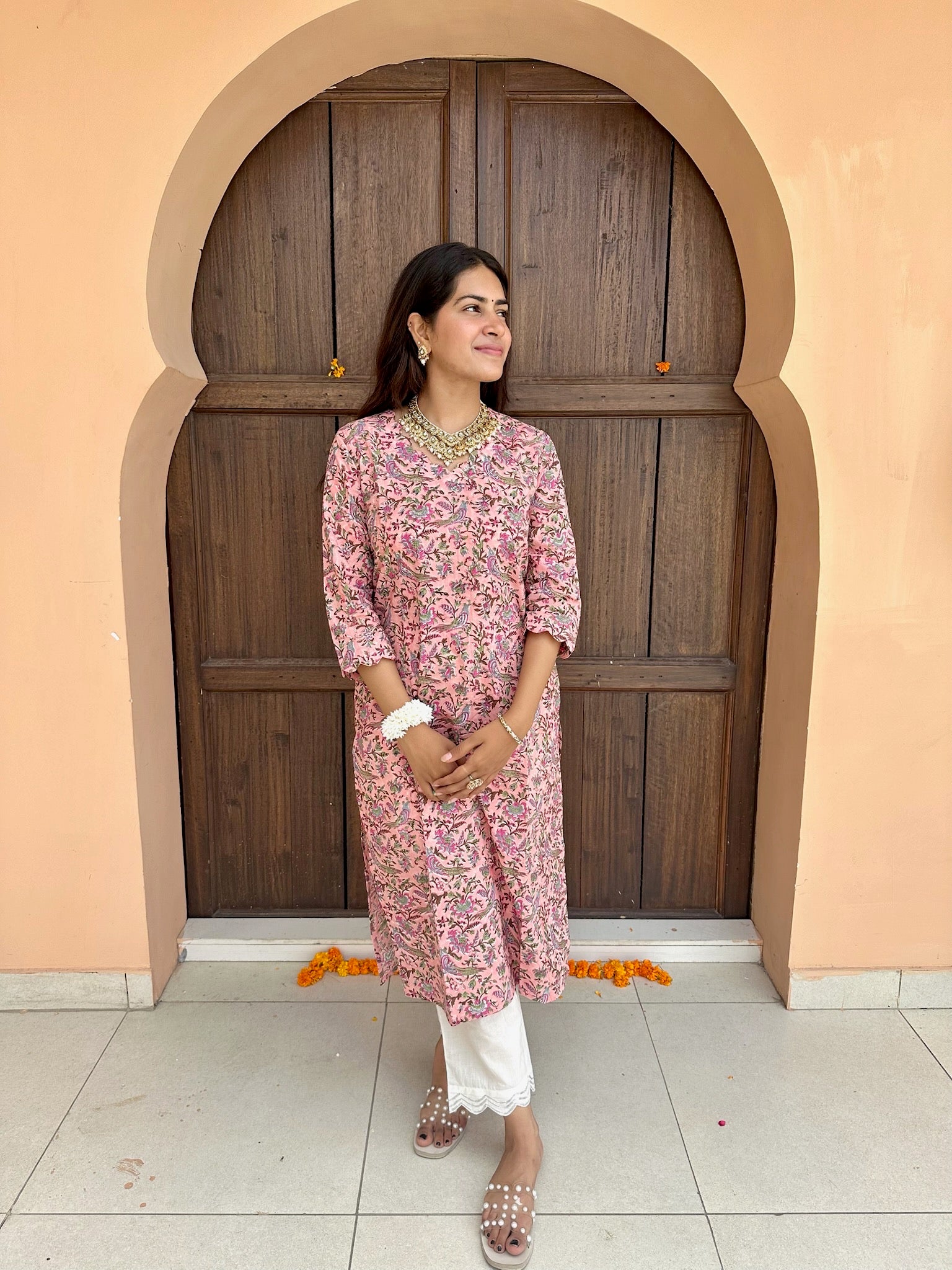 Pastel Pink Long Kurta