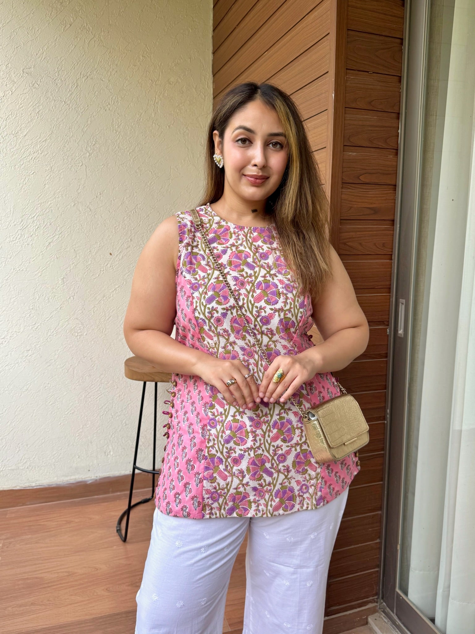 Pint Mist Halter Short Kurti