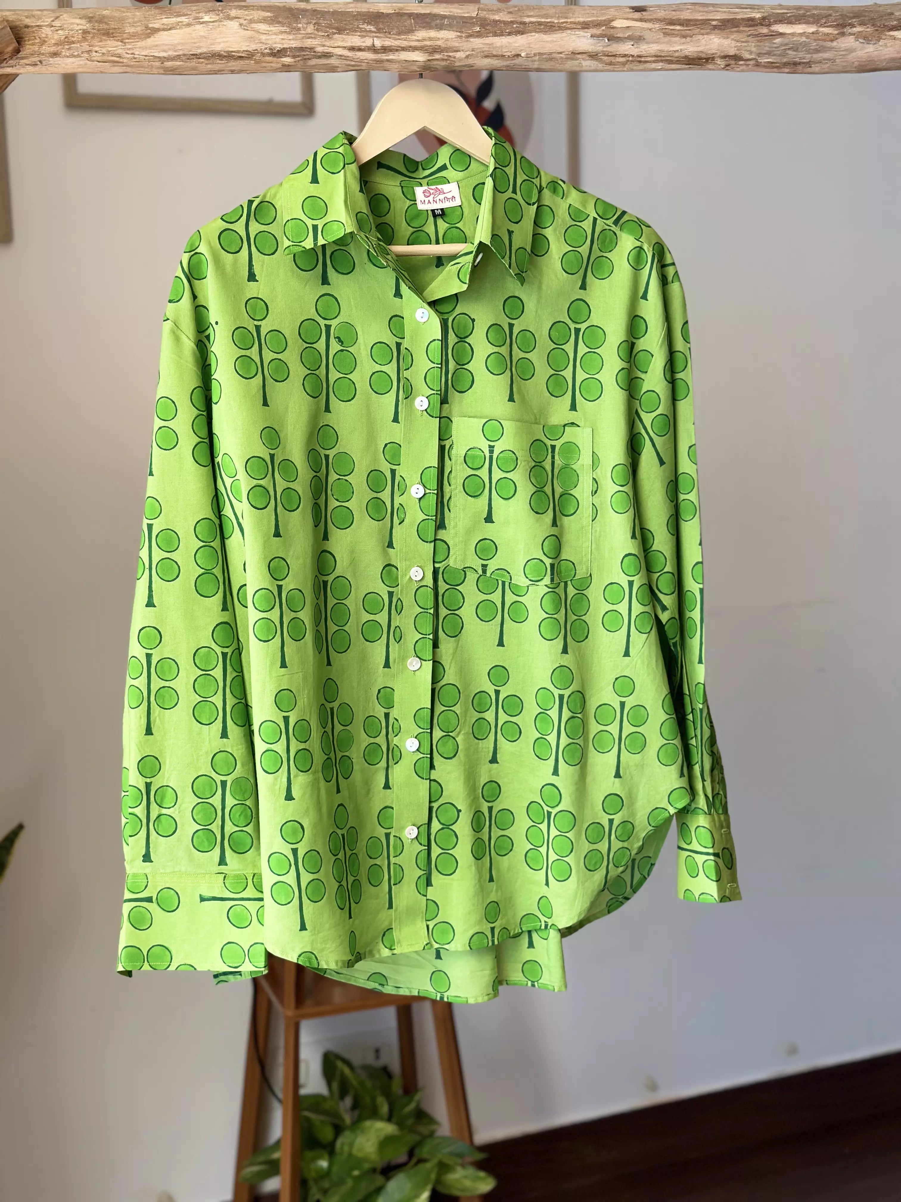 Polka Stem Green Shirt