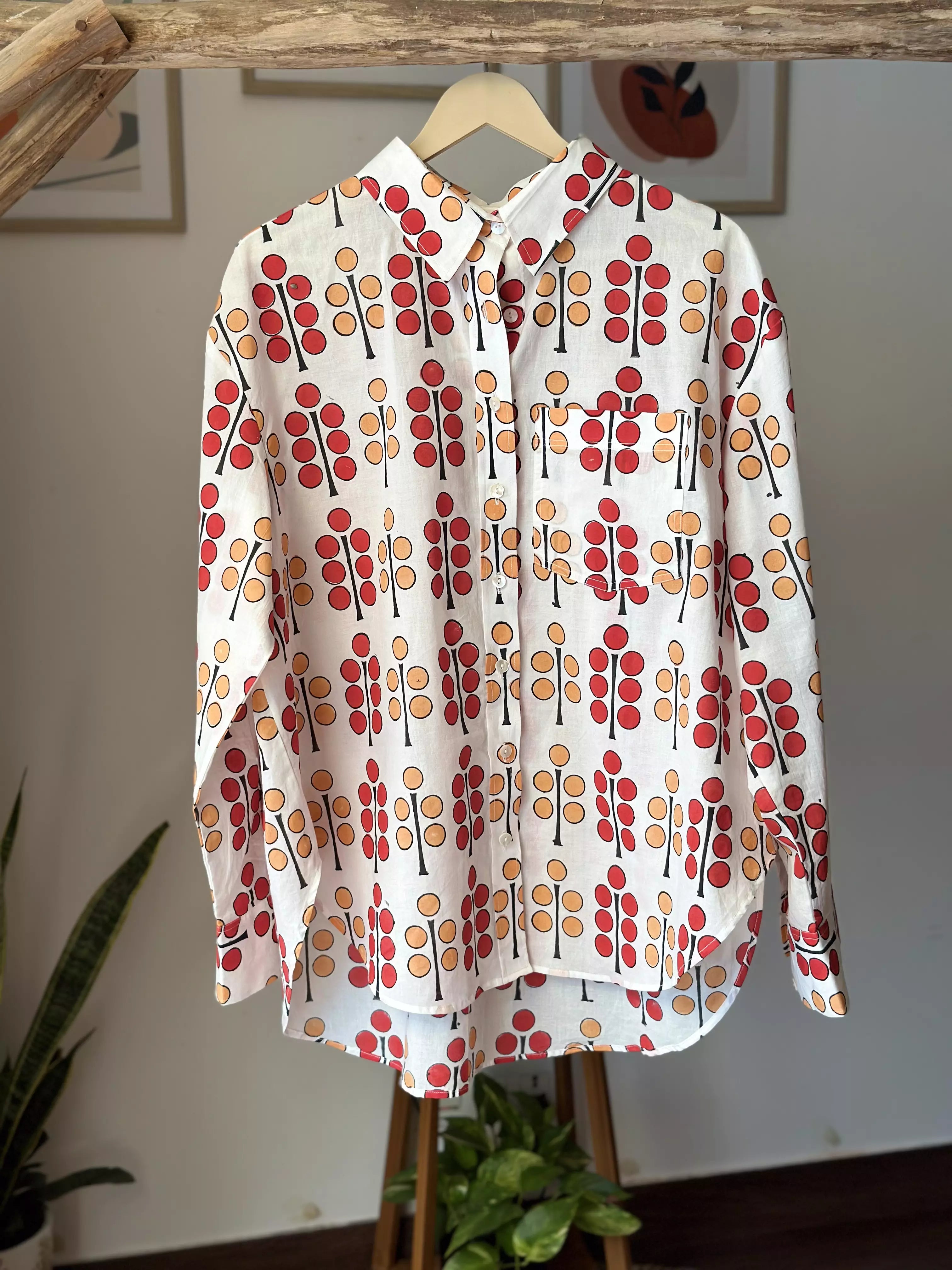 Polka Stem White Shirt