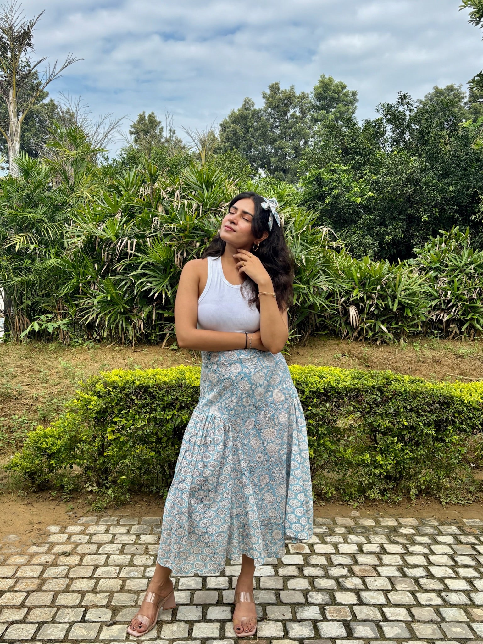 Seafoam Aqua Hourglass Skirt