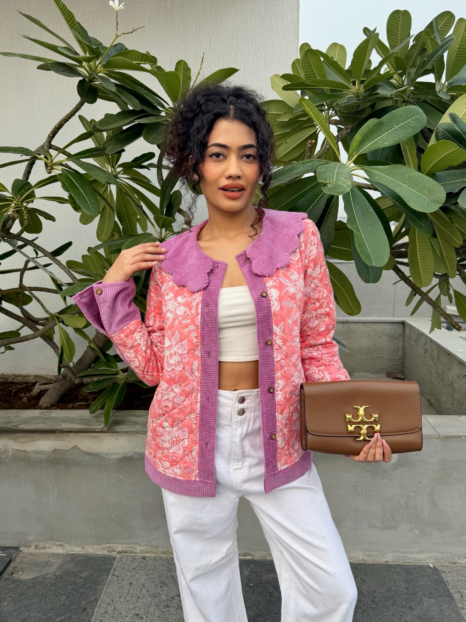 Tangerine Pink Corduroy Jacket