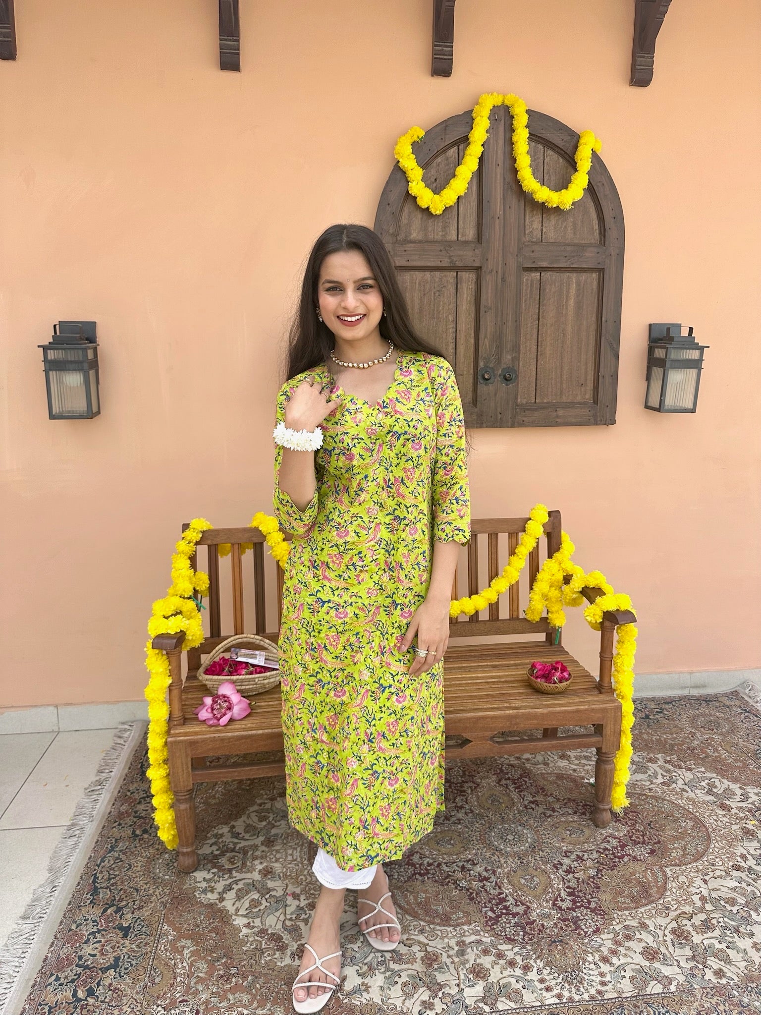 Thyme Green Long Kurta